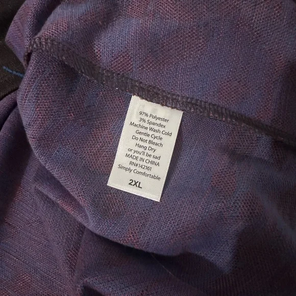 LuLaRoe Madison Floral Skirt with Red and Blue Accents - Picture 6 of 6